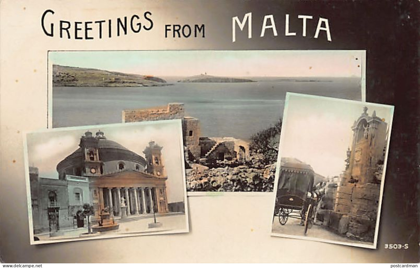 Malta - Greetings From... - Publ. Unknown 3503-S - Malta