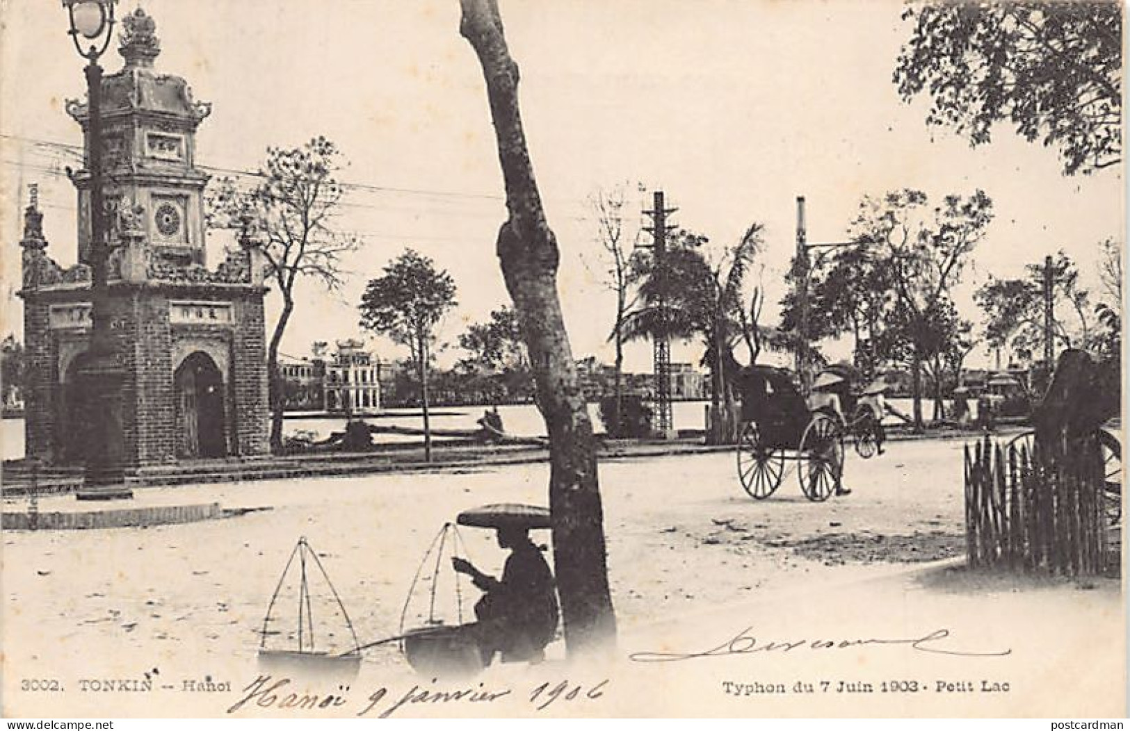 Vietnam - HANOI - Typhon Du 7 Juin 1903 - Le Petit Lac - Ed. P. Dieulefils 3002 - Viêt-Nam