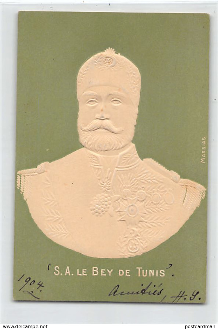 Tunisie - S.A. Le Bey De Tunis, Mohamed El-Hadi Bey - CARTE GAUFRÉE - Ed. Inconnu  - Tunisia