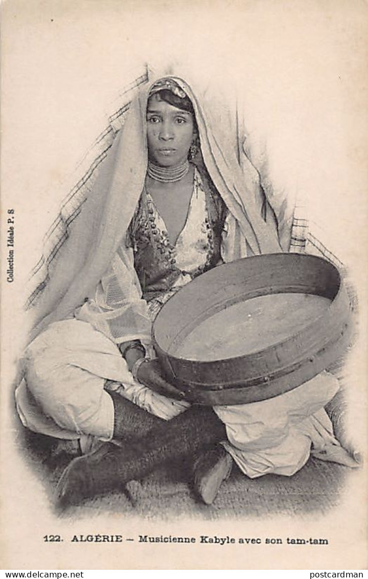 Kabylie - Musienne Kabyle Avec Son Tam-tam - Ed. Collection Idéale P.S. 122 - Femmes