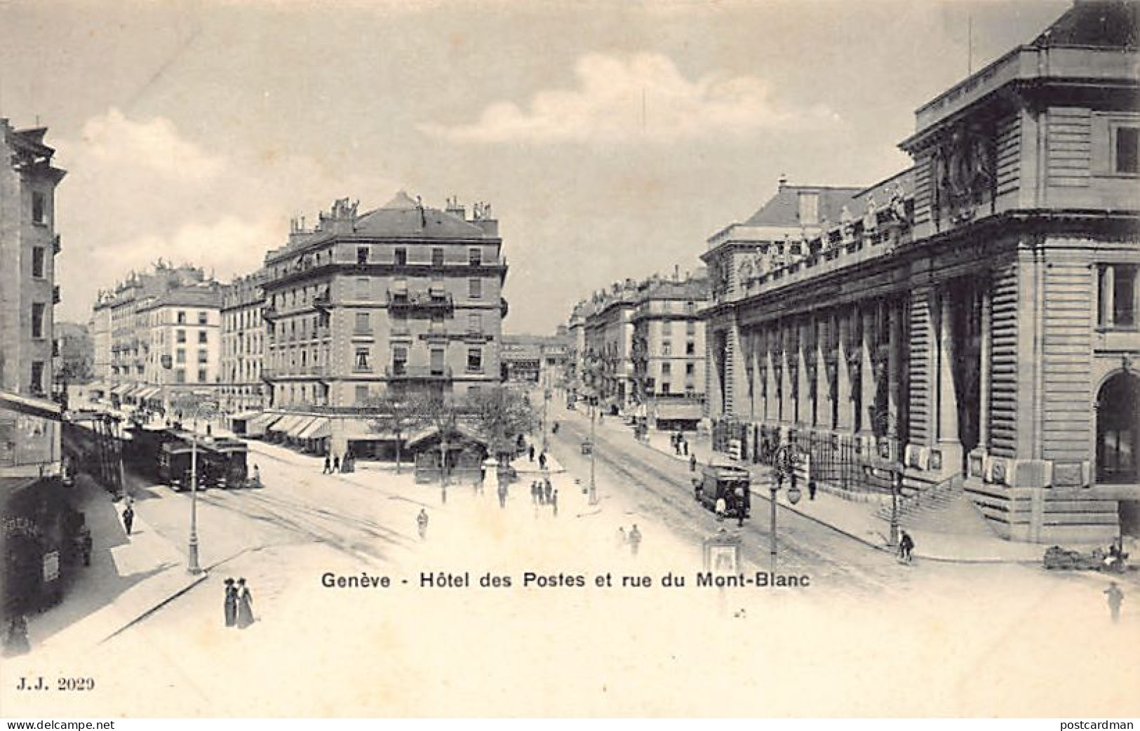 Genève - Hôtel Des Postes Et Rue Du Mont-Blanc - Genève