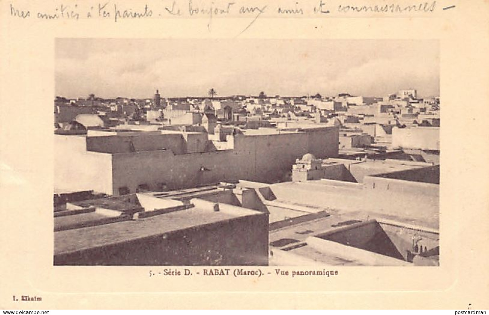 Maroc - RABAT - Vue Panoramique - Ed. I. Elkaïm 5 Série D - Rabat
