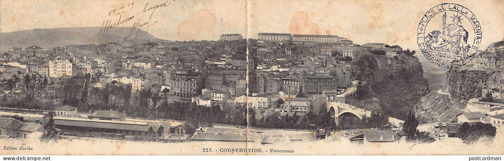Algérie - CONSTANTINE - Panorama - CARTE DOUBLE - Ed. Euréka 225 - Constantine