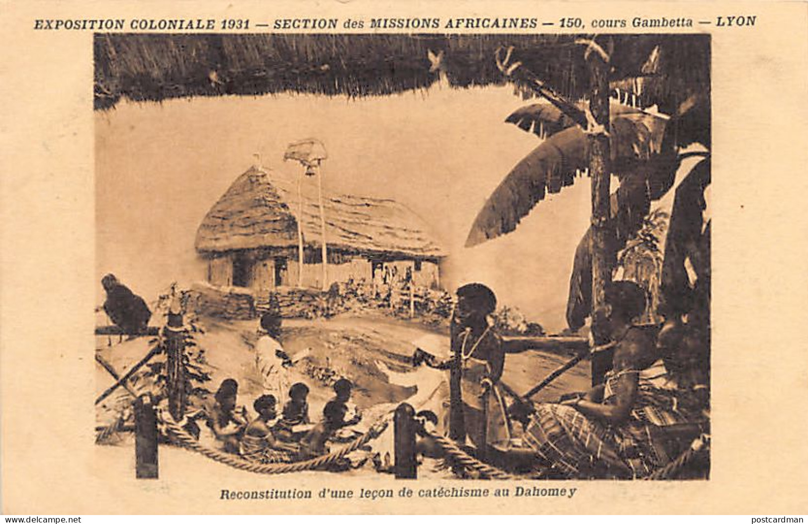 Bénin - Reconstitution D'une Leçon De Catéchisme Au Dahomey - Exposition Coloniale De 1931 - Ed. Société Des Missions Af - Benin