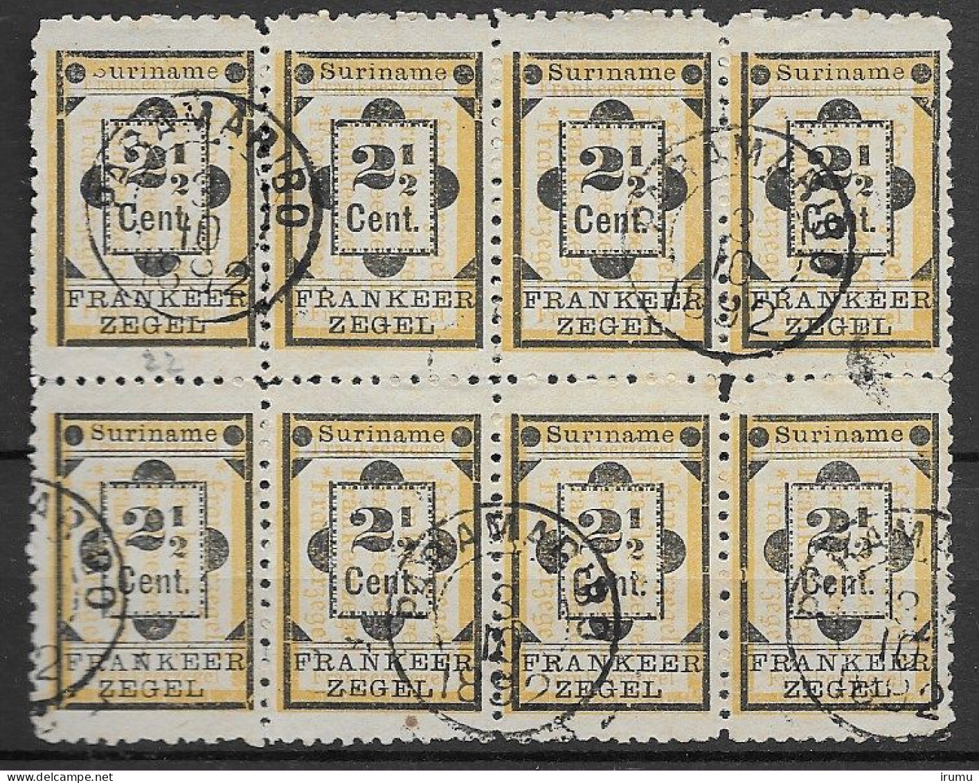 Suriname 1892, NVPH 22 In Blok Van 8 (SN 2915) - Surinam ... - 1975