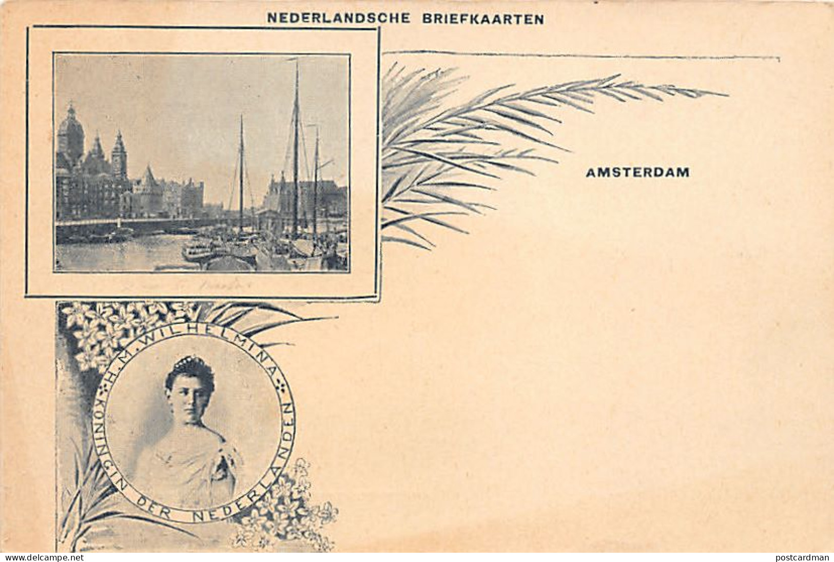 AMSTERDAM (NH) Nederlandsche Briefkaarten - H.M. Wilhelmina - Amsterdam