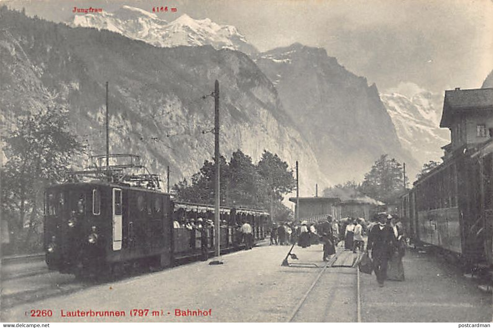 Schweiz - Lauterbrunnen (BE ) Bahnhof - Jungfrau - Verlag Photoglob Co 2260 - Lauterbrunnen