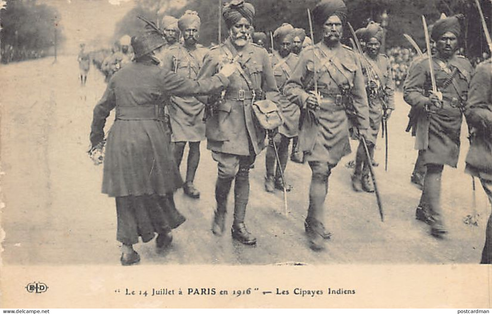 India - World War One - Parade Of The British Expeditionary Force In Paris (France) On Bastille Day 1916 - India