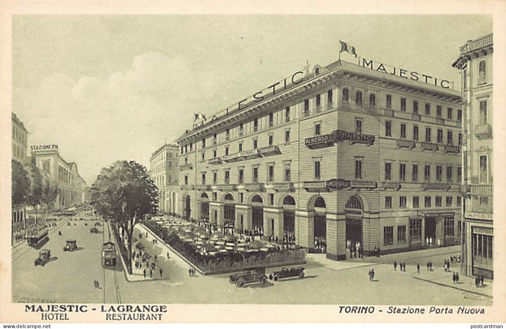  TORINO - Hotel Majestic Lagrange - Stazione Porta Nuova - Bar, Alberghi & Ristoranti