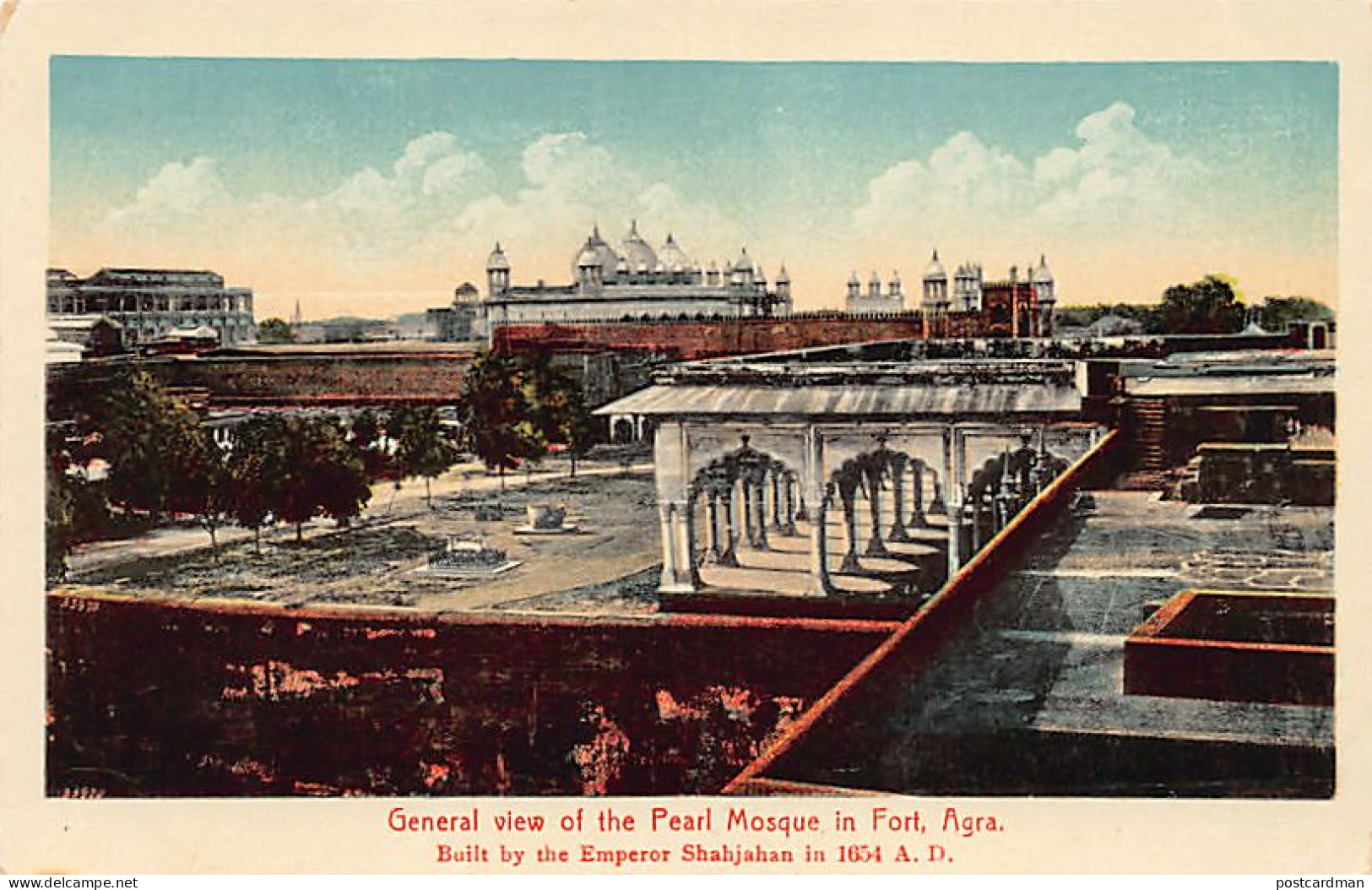 India - AGRA - General View Of The Pearl Mosque In Fort - Publ. H. A. Mirza & So - India
