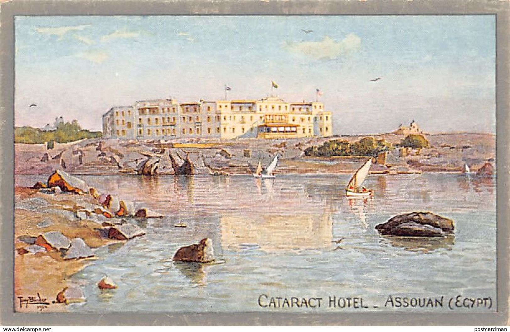 Egypt - ASWAN - Cataract Hotel, From A Painting By Tony Binder (Year 1924) - Publ. Unknwon  - Assouan