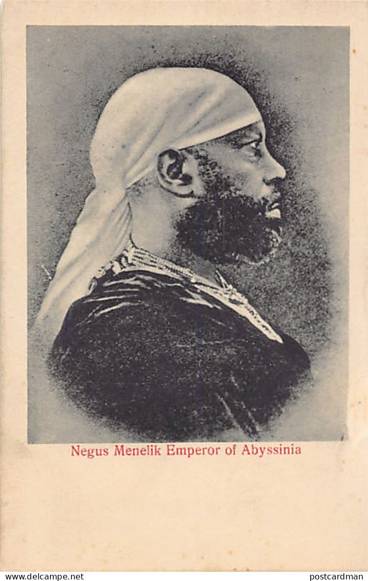 Ethiopia - Negus Menelik, Emperor Of Ethiopia - Publ. I. Benghiat Son  - Ethiopia