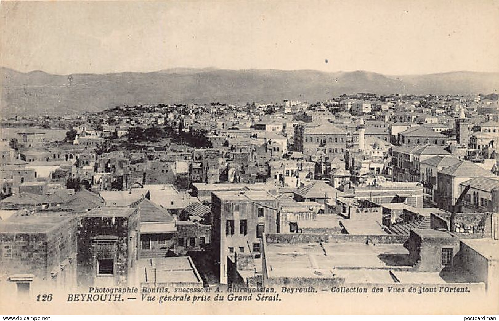 Liban - BEYROUTH - Vue Générale Prise Du Grand Sérail - Ed. Photographie Bonfils, Successeur A. Guiragossian 126 - Lebanon