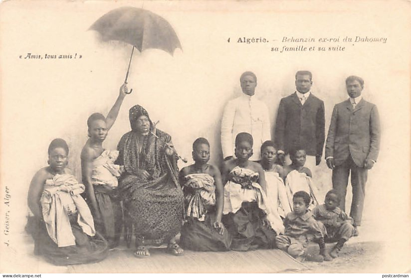 Bénin - Béhanzin, Ex-roi Du Dahomey, Sa Famille Et Sa Suite En Exil En Algérie - Ed. J. Geiser 4 - Benín