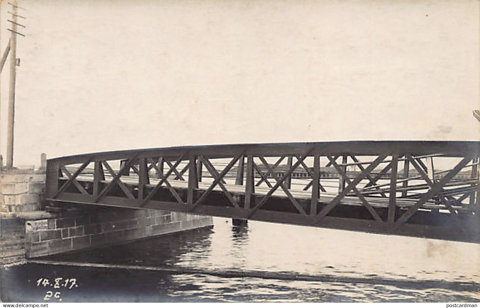 Latvia - RIGA - Bridge - REAL PHOTO 14 October 1917 - Publ. Unknown  - Letonia