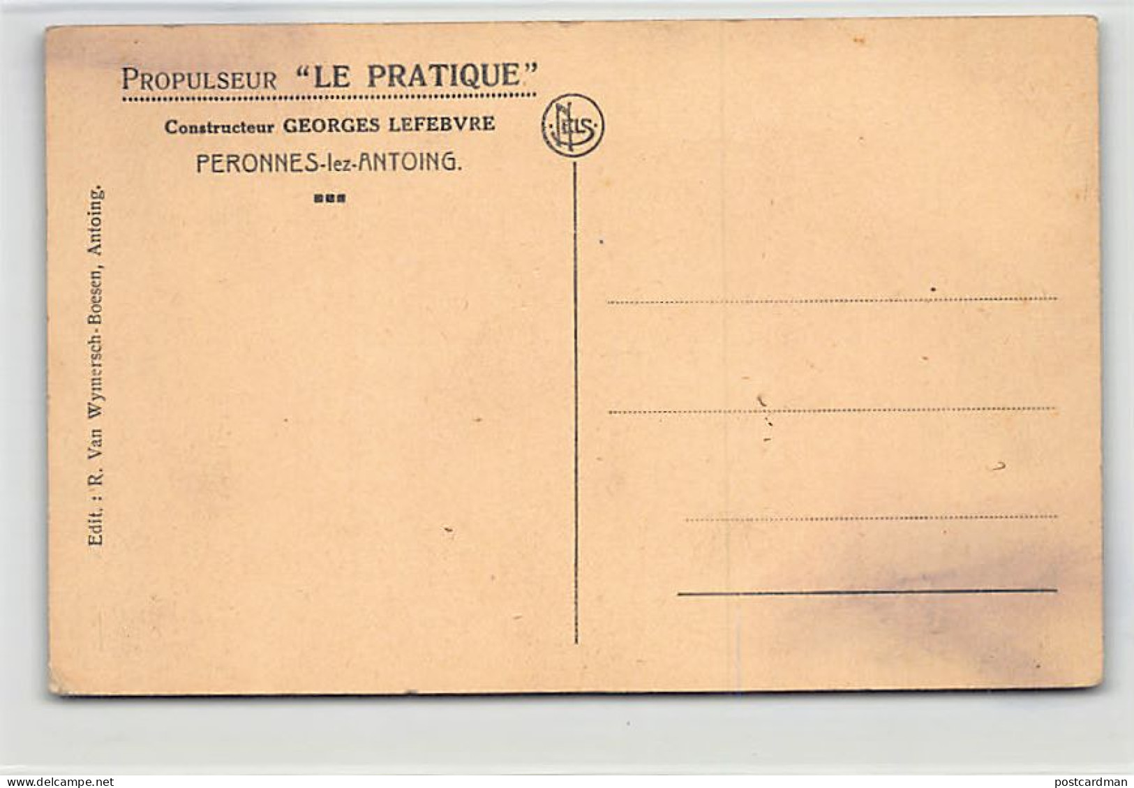 Belgique - PERONNES Lez ANTOING (Hainaut) Péniche Germaine - Propulseur Le Pratique - Constructeur Georges Lefevbre - Ed - Antoing