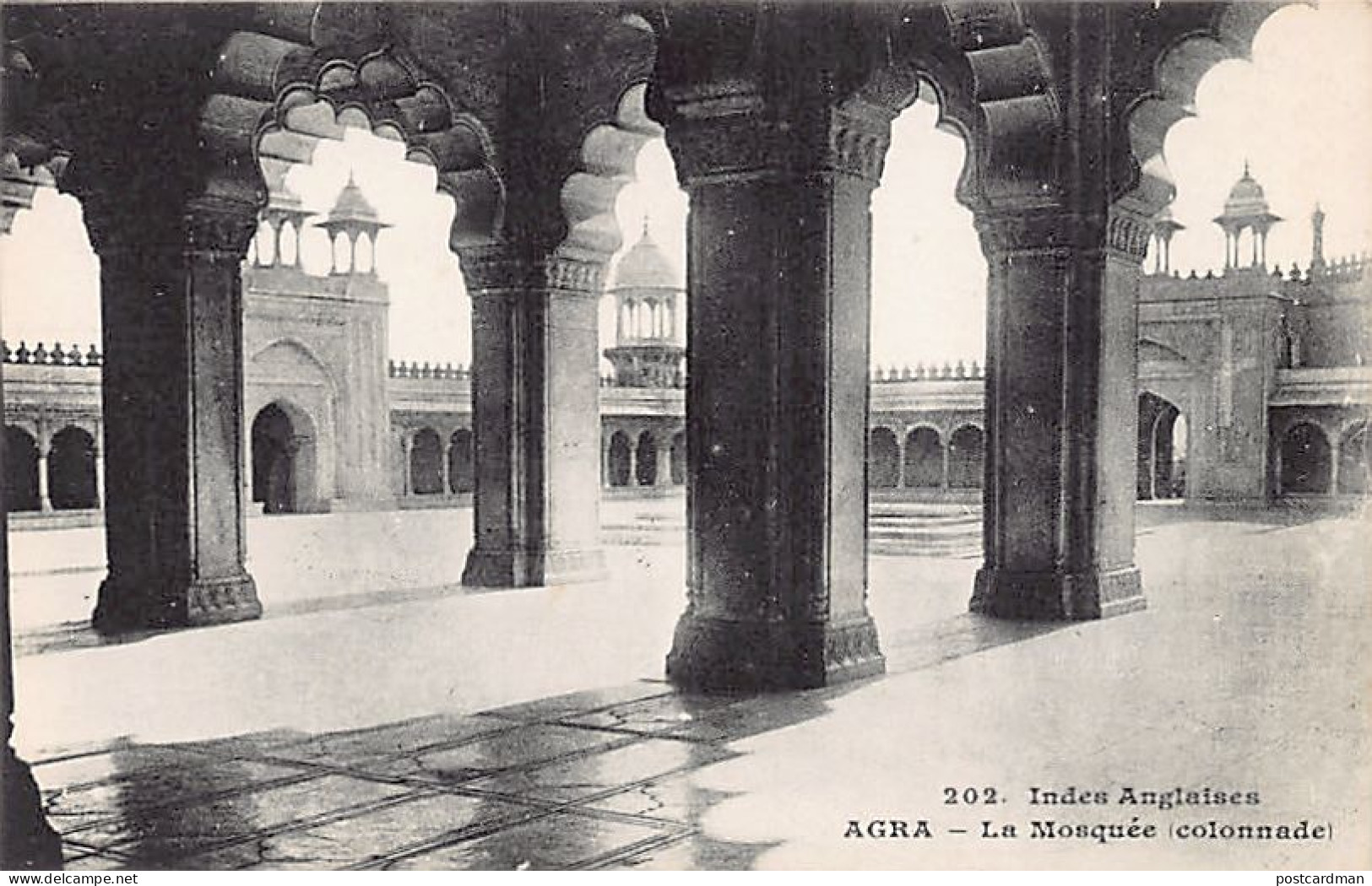 India - AGRA - Inside The Jama Mosque - Publ. Messageries Maritimes 202 - Inde