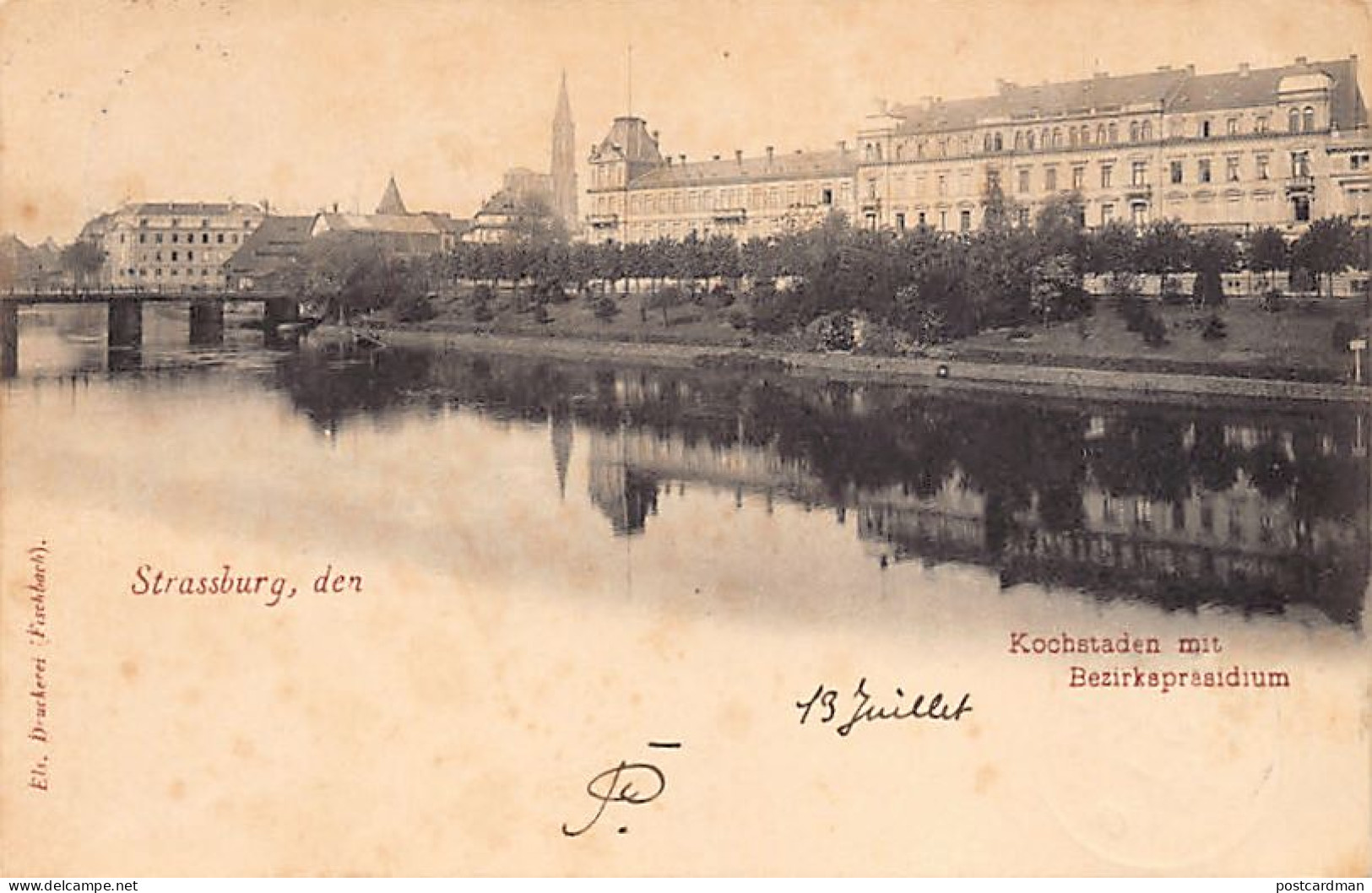 STRASBOURG - Quai Koch - Kochstaden- Ancien Bezirkspräsidium - Ecole ENGEES - ED Els. Druckerei (Fischbach) - Strasbourg