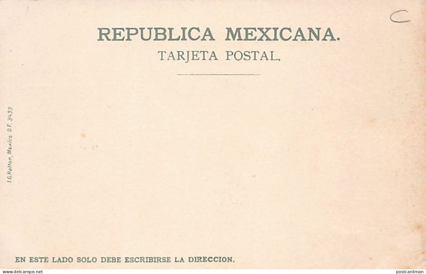 Mexico - Tortillera - Ed. I. G. Hatton 3433 - Mexico