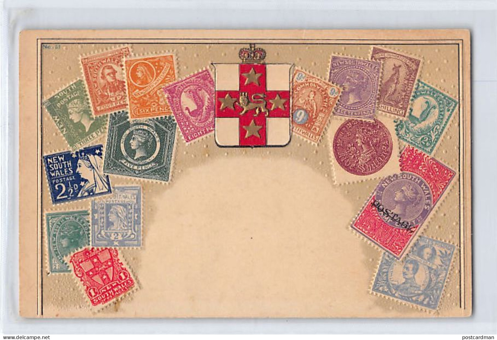 New South Wales - Stamps Of NSW - Philatelic Postcard - Publ. O. Zieher  - Other & Unclassified