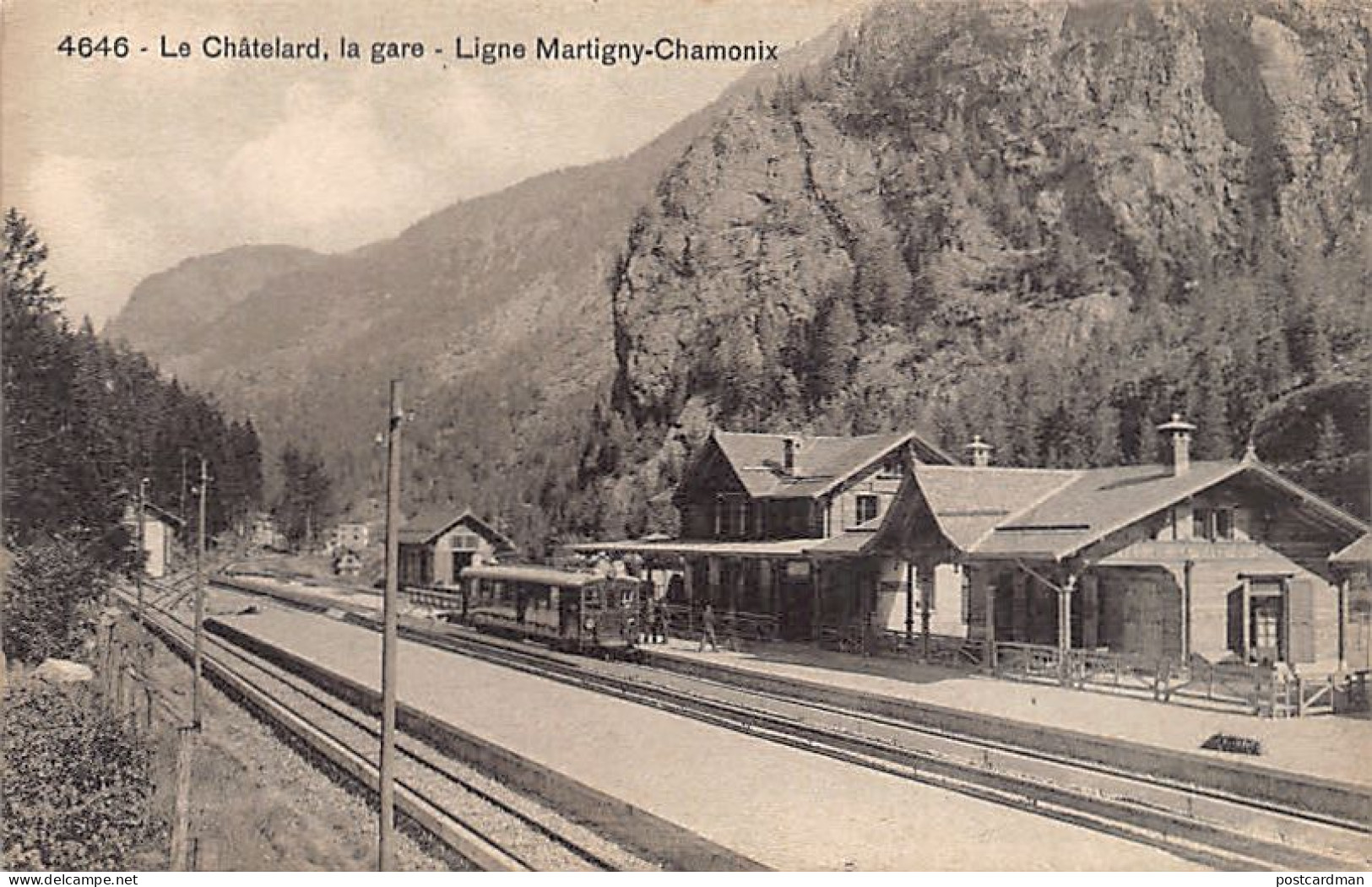 LE CHÂTELARD (VS) La Gare - Ligne Martigny-Chamonix - Ed. L. Burgy 4646 - Otros & Sin Clasificación