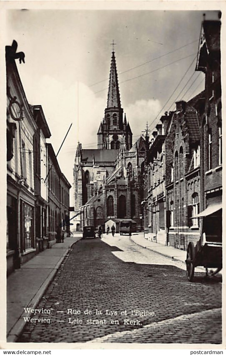 WERVIK (W. Vl.) Leie Straat En Kerk - Wervik