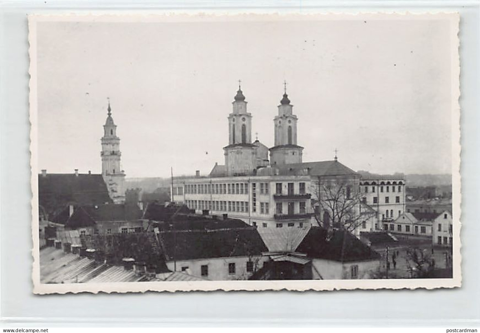 Lithuania - KAUNAS - St. Stanislas Church Of The Jesuits' College - Aerial View - REAL PHOTO  - Litouwen