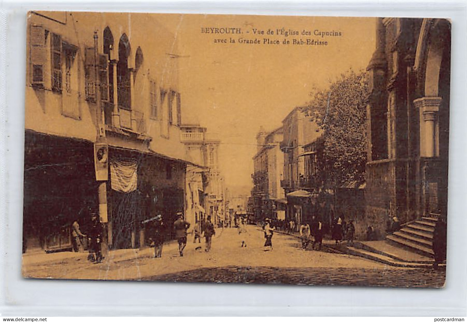 Liban - BEYROUTH - Vue De L'église Des Capucins Avec La Grande Place De Bab-Edrisse - VOIR LES SCANS POUR L'ÉTAT - Libanon