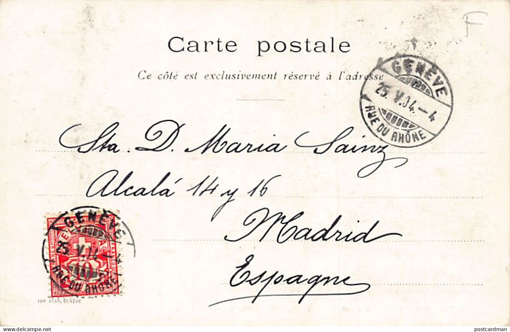 GENÈVE - Bazar Du Sanatorium Genevois, Mai 1904 - Articles De Ménage - Ed. Inconnu  - Genève