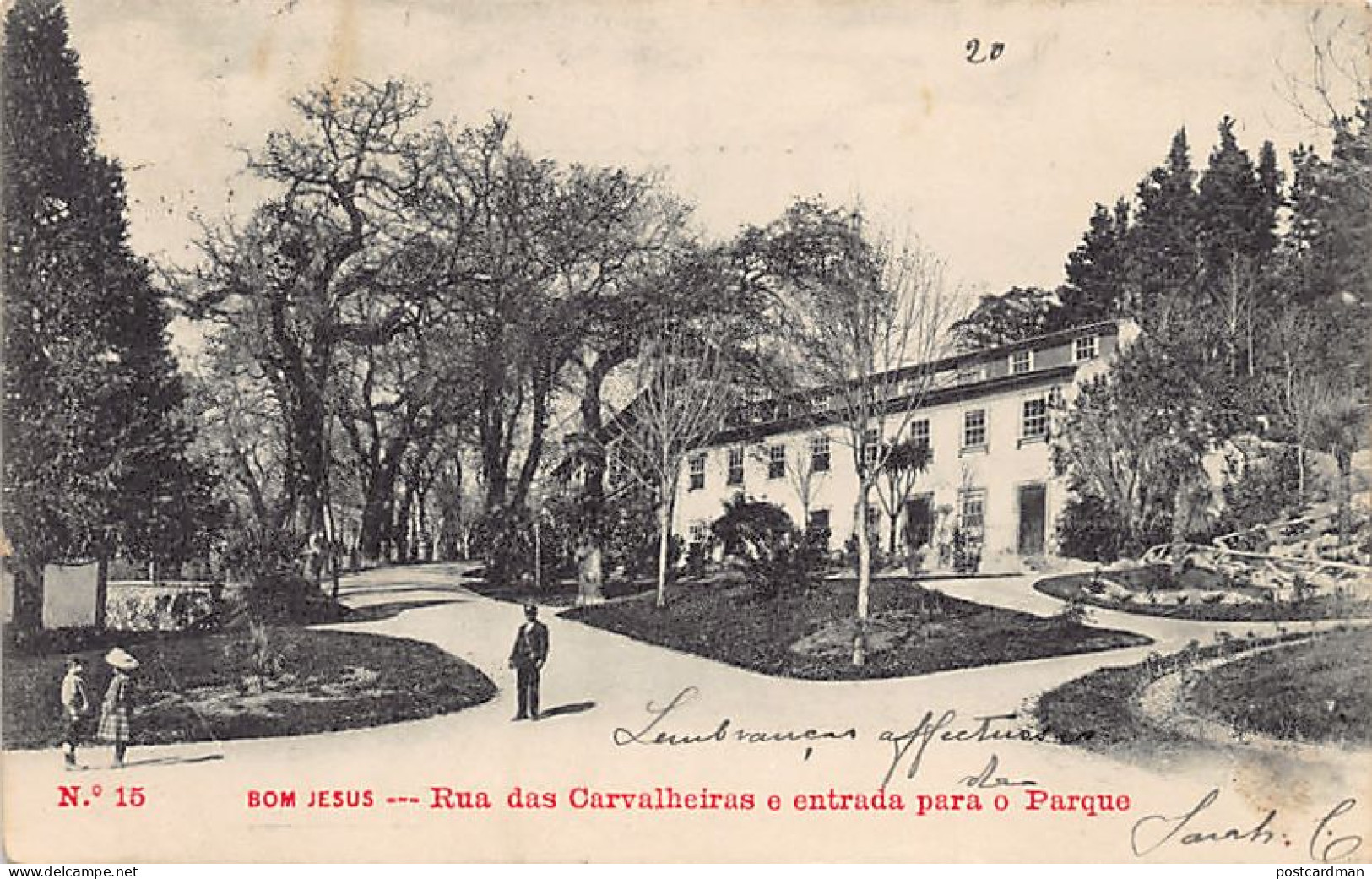 Portugal - BOM JESUS - Rua Das Carvalheiras E Entrada Para O Parque - Ed. Photog. Nacional 15 - Otros & Sin Clasificación