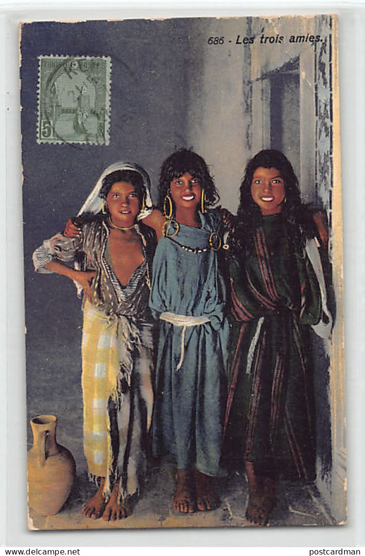 Tunisie - Les Trois Amies - Femmes Indigènes - Ed. Lehnert & Landrock 4 - Túnez