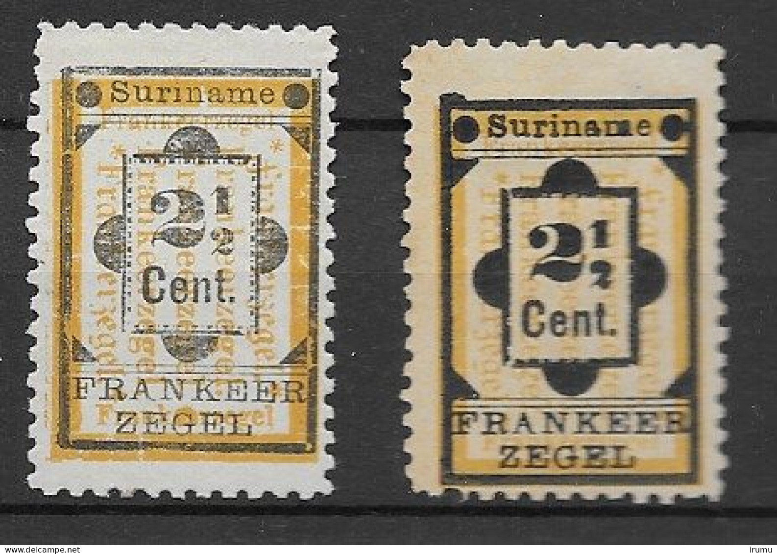 Suriname 1892, NVPH 22 Zware En Lichte Zwarte Druk (SN 2916) - Suriname ... - 1975