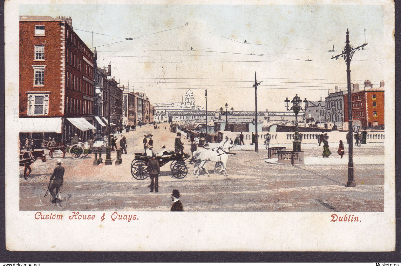 Ireland Vorläufer United Kingdom PPC Dublin. Custom House & Quays NEW ROSS 1905 KILKENNY Edw. VII. Stamp (2 Scans) - Dublin