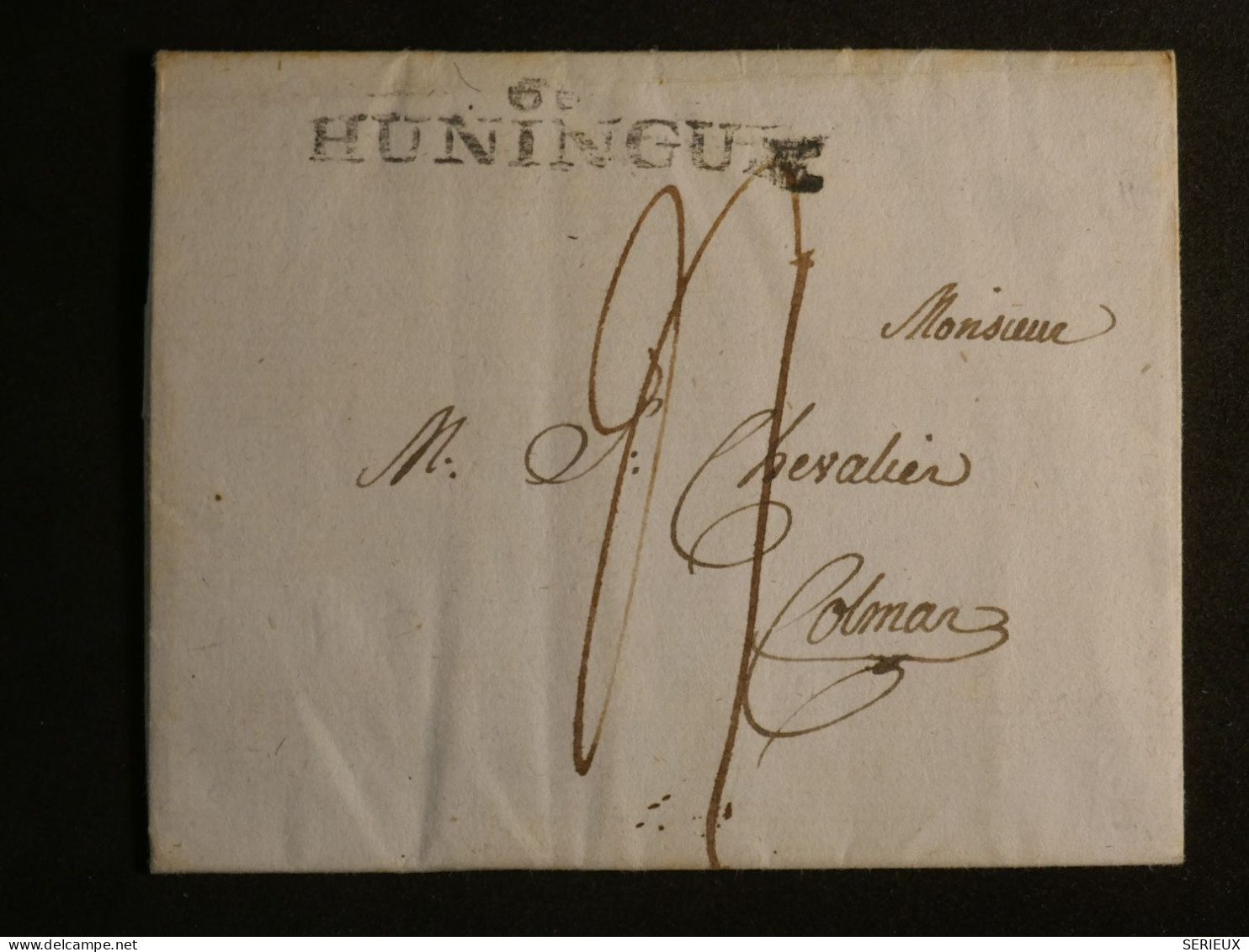 DN18 FRANCE    BELLE  LETTRE RR  1797   PETIT BUREAU  HUNINGUE A COLMAR     ++ AFF. INTERESSANT +++ - 1701-1800: Précurseurs XVIII