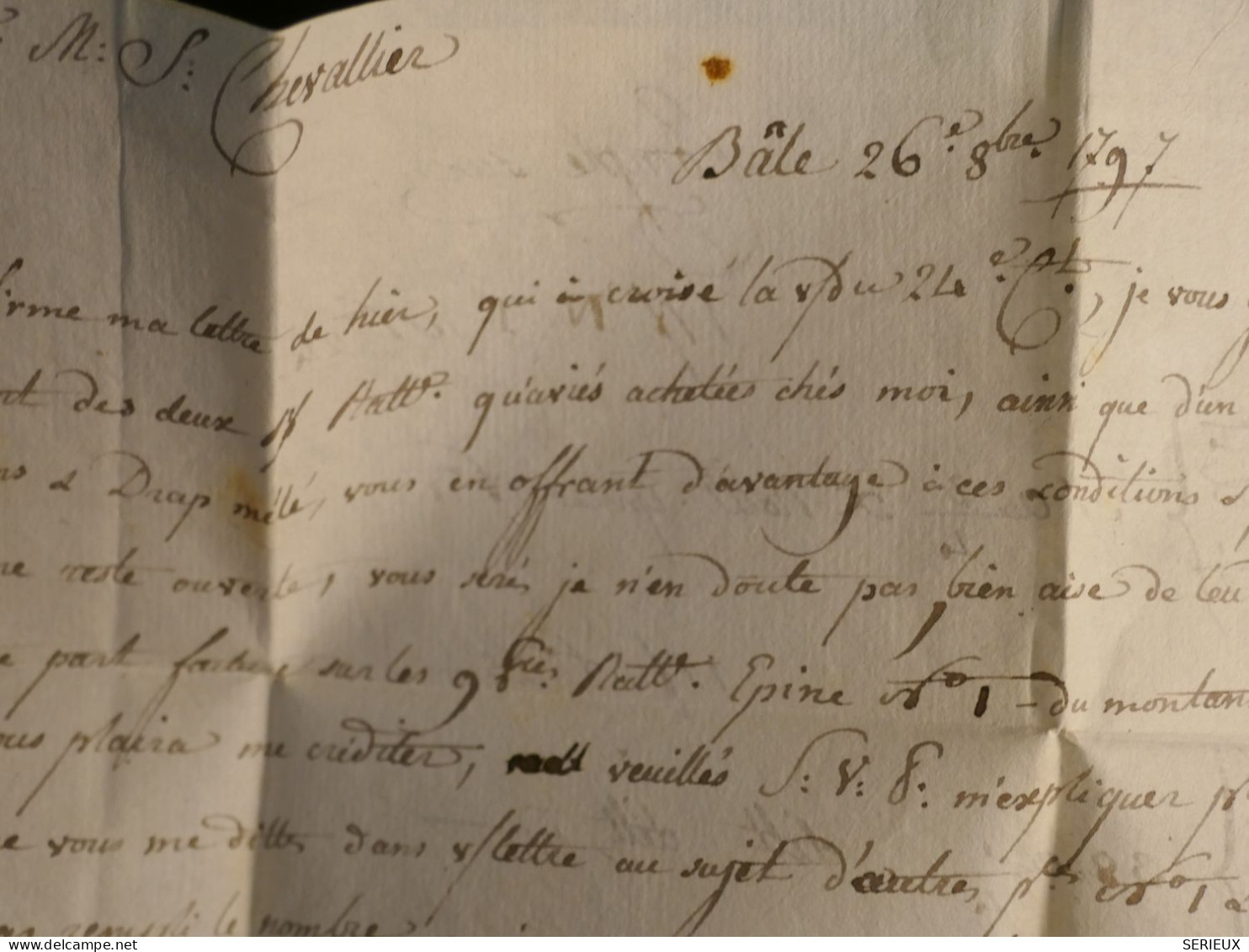 DN18 FRANCE    BELLE  LETTRE RR  1797   PETIT BUREAU  HUNINGUE A COLMAR     ++ AFF. INTERESSANT +++ - 1701-1800: Precursors XVIII