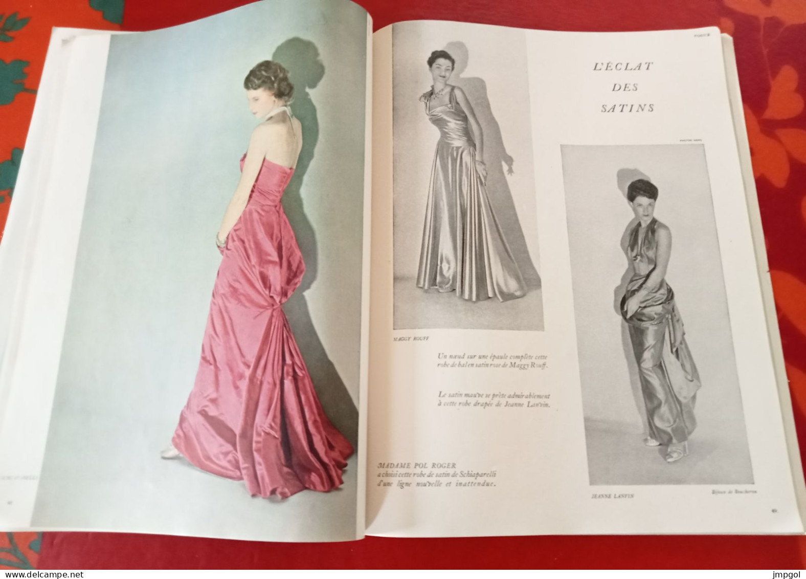 Vogue Mars 1948 Mode Printemps Molineux Schiaparelli Lelong Dior Hermes Notre Dame d'Assy Aperçu nouveaux tissus