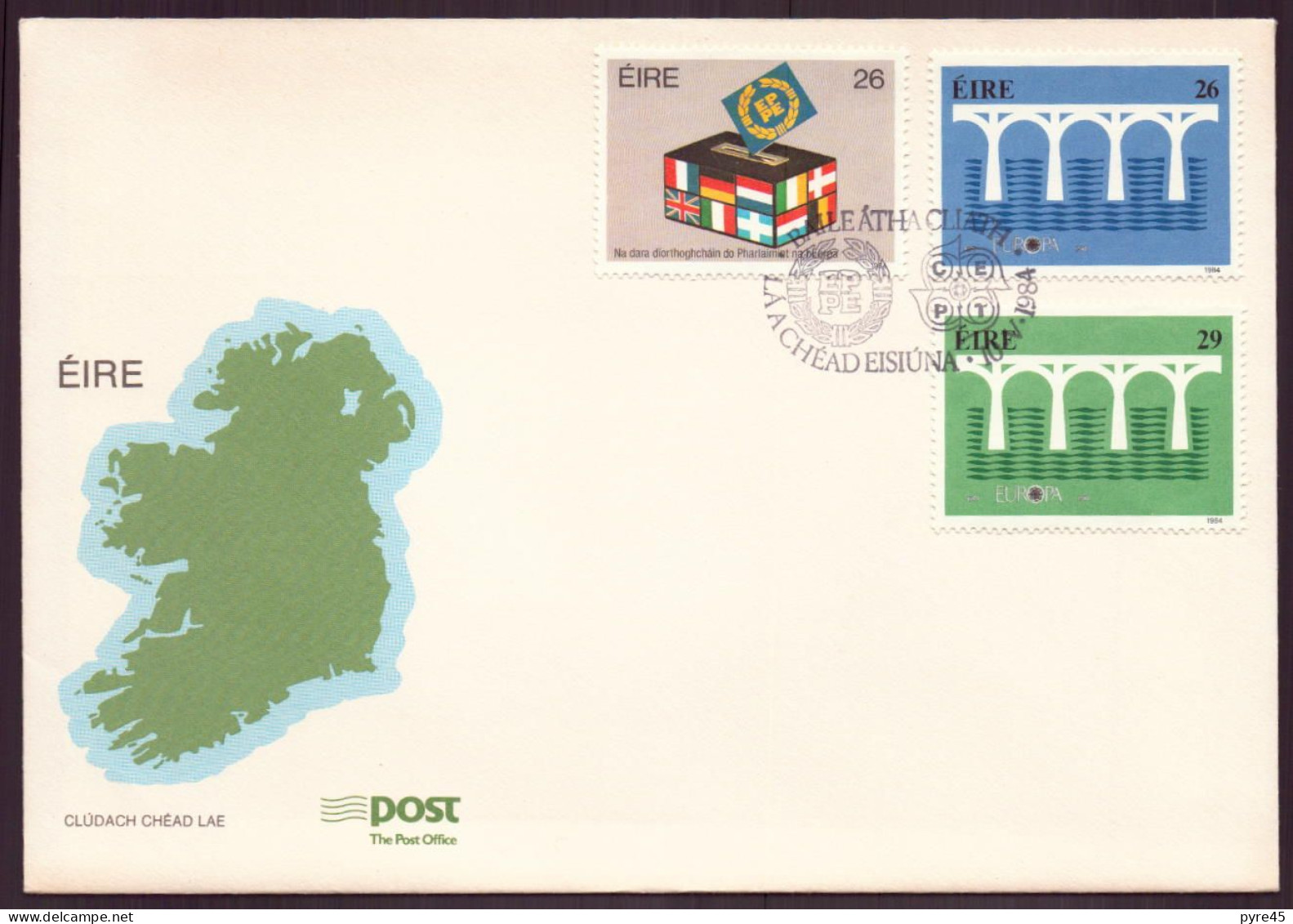 Irlande, Enveloppe CEPT Du 10 Mai 1984 à Cludach Chéad Lae - Sonstige & Ohne Zuordnung