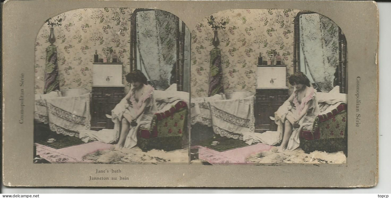 Photo Stéréoscopique : Janneton Au Bain - Stereo-Photographie