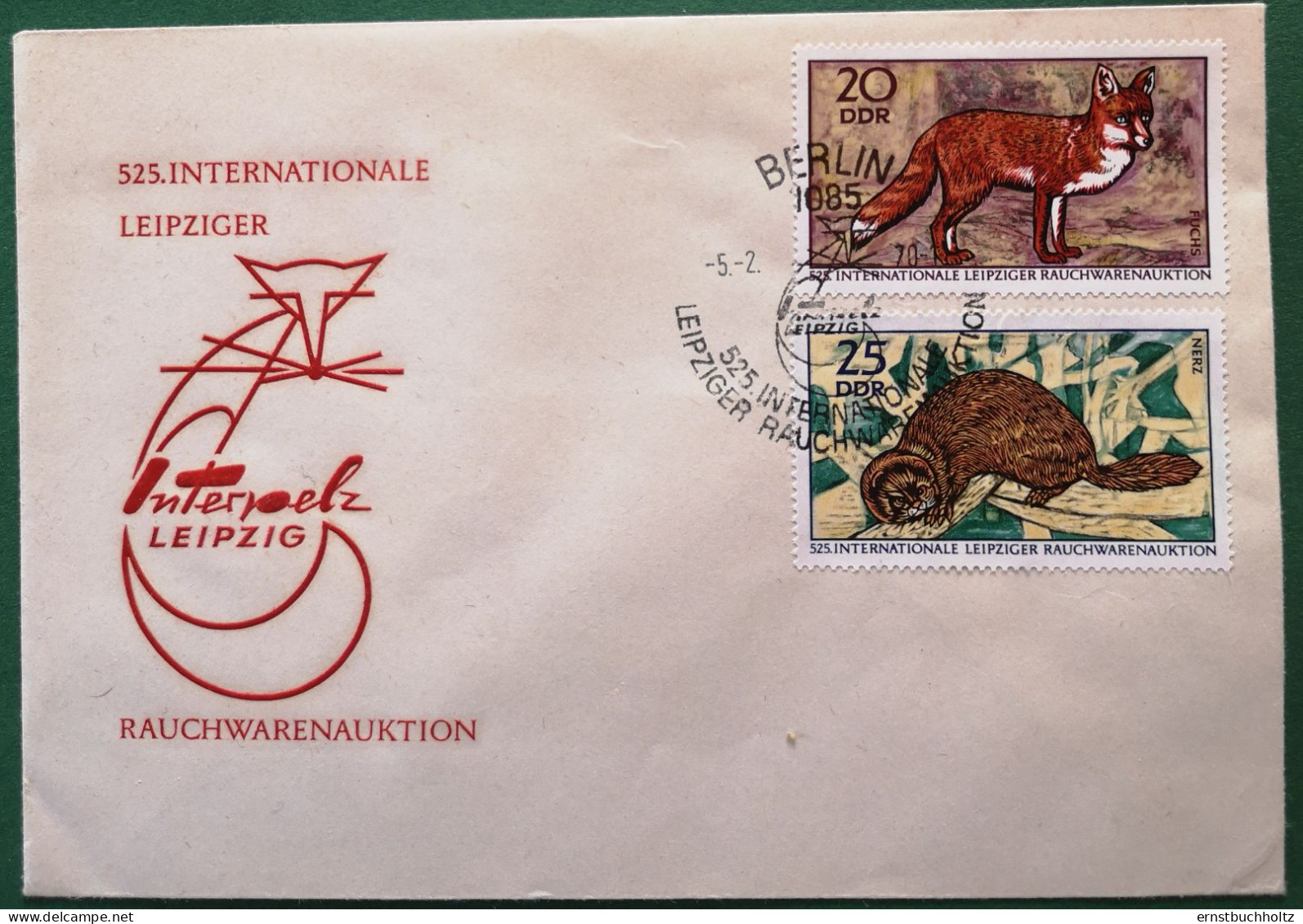 DDR Sonderbrief 1970 "Interpelz Leipzig" Stilisierter Fuchs In Bild Und SSt - Unused Stamps