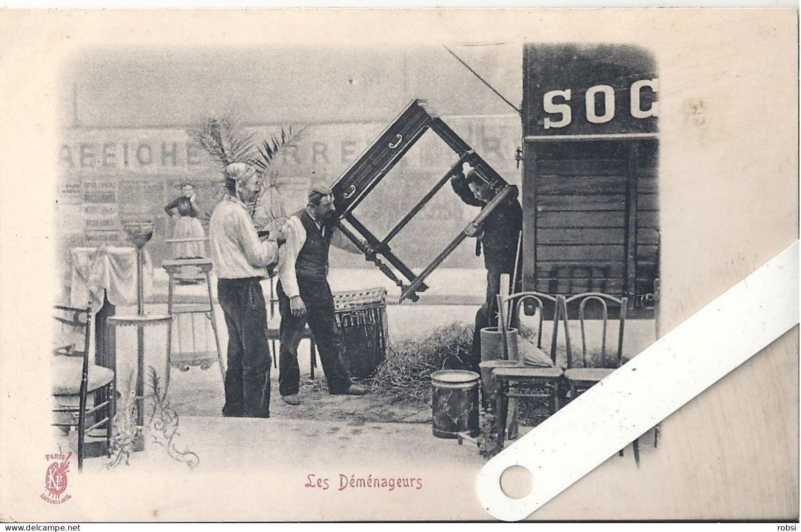 75 Petits Métiers,  " à La Palette Rouge" ,  Les Déménageurs, D4065 - Straßenhandel Und Kleingewerbe
