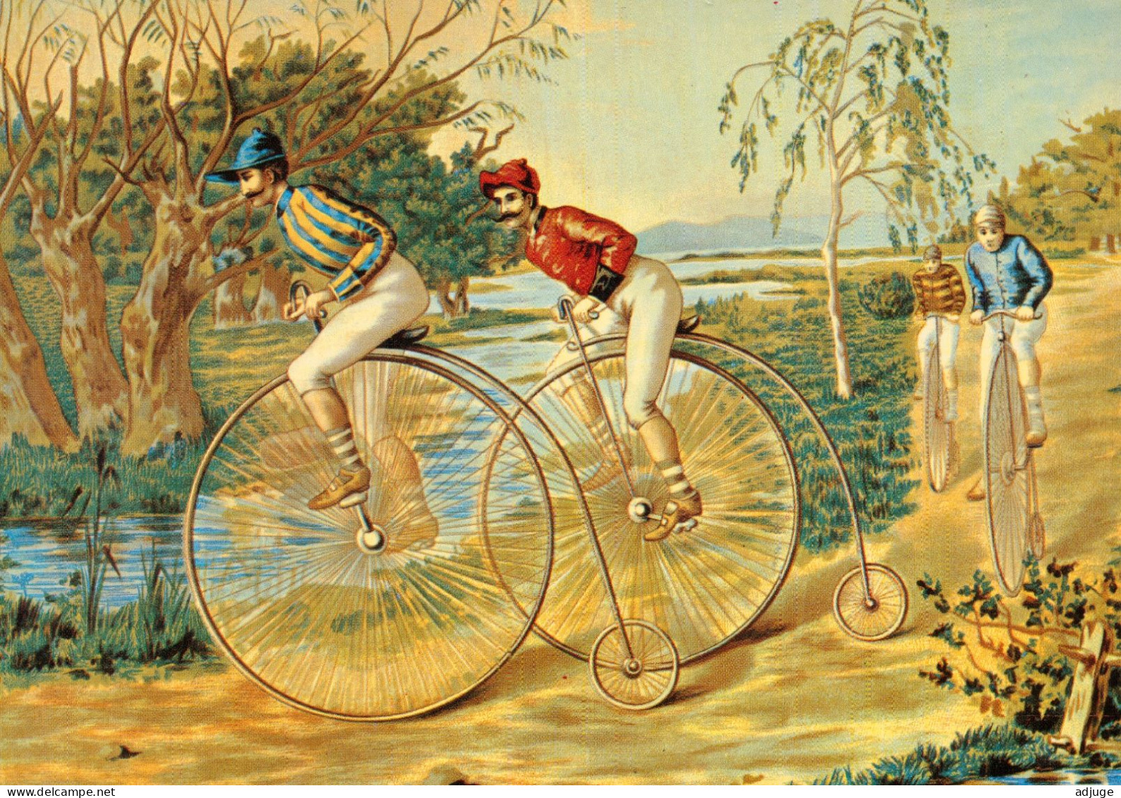 CPM* Cyclisme 1900 - Course Cycliste En Vélocipède *Beau Sprint -Imagerie Belle époque * - Ciclismo