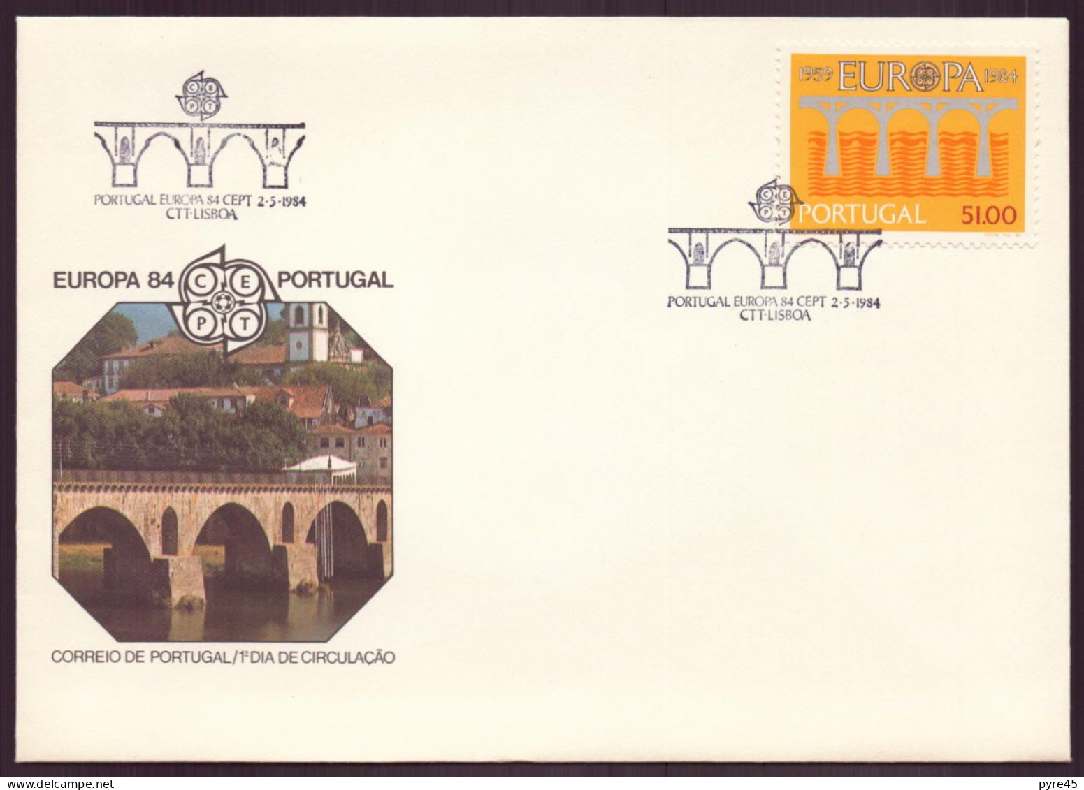 Portugal , FDC, Enveloppe Du 2 Mai 1984 à Lisbonne " Europa " - FDC