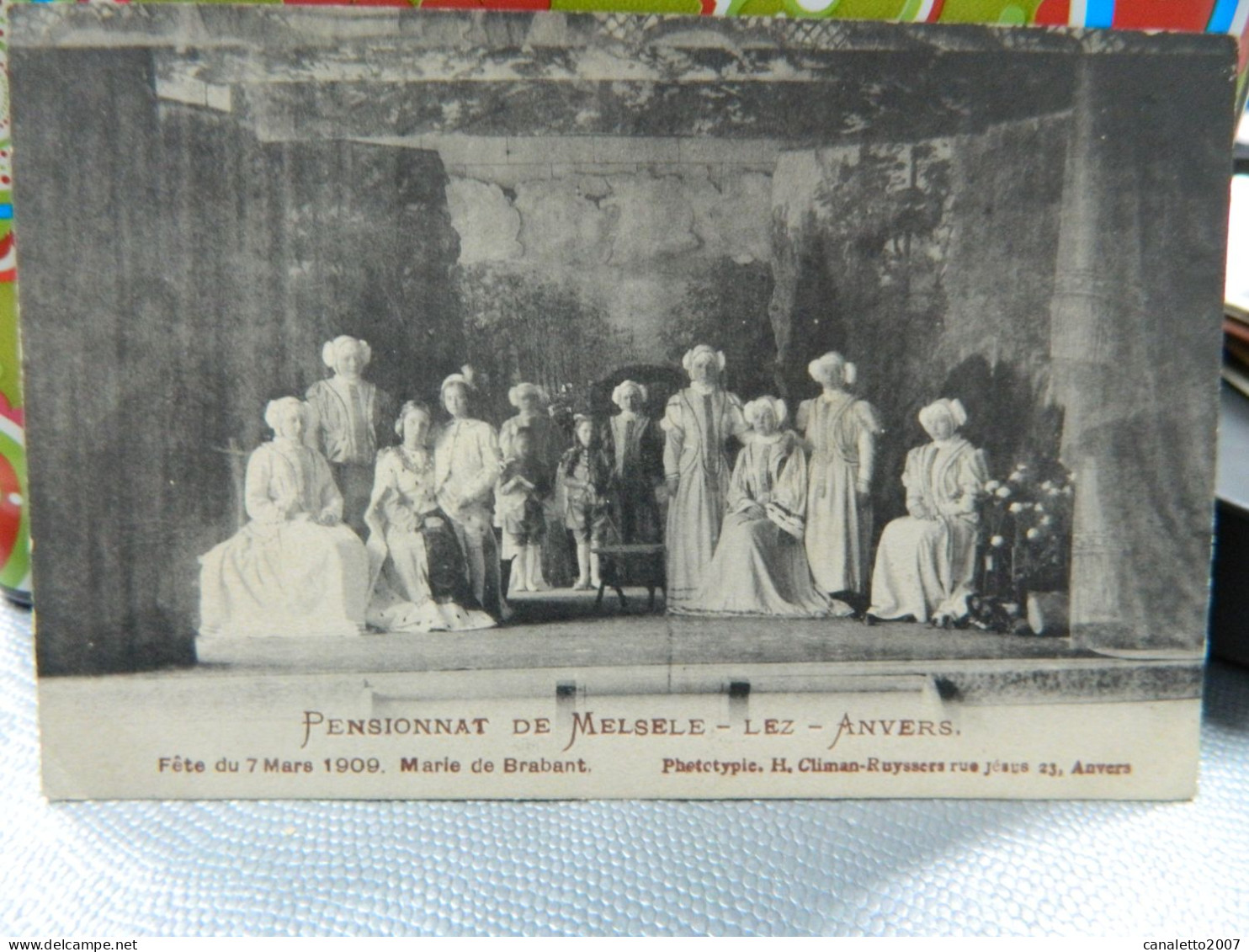 MELSELE LEZ ANVERS : PENSIONNAT-FÊTE DU 7 MARS 1909 -MARIE DE BRABANT TRES ANIMEE 1909 - Antwerpen