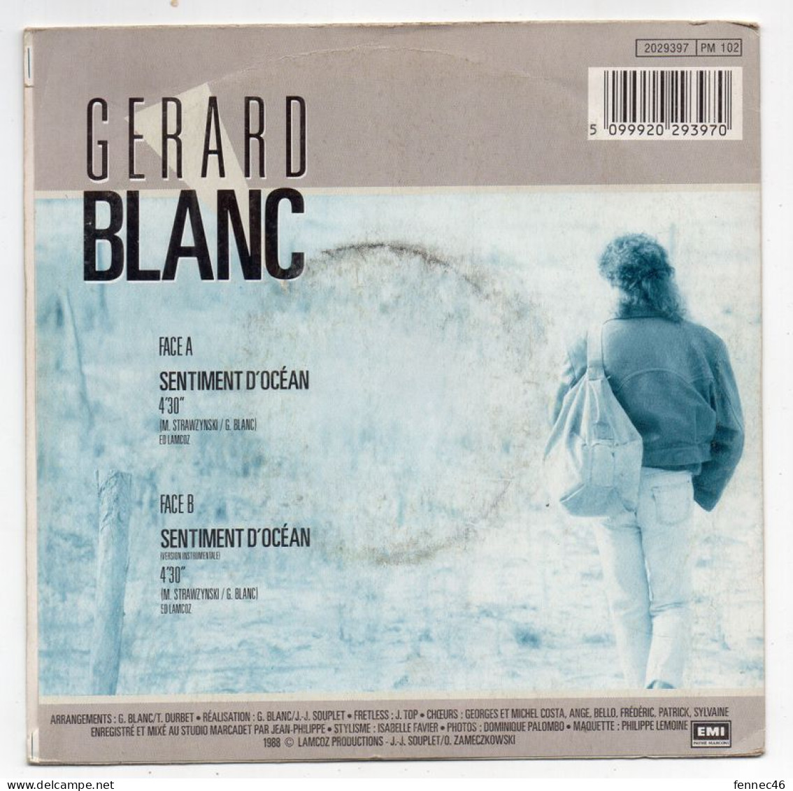 Vinyle  45T -  GERARD BLANC : SENTIMENT D' OCEAN / INSTR. - Sonstige - Franz. Chansons