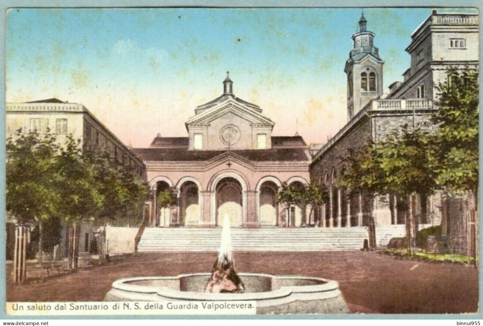 Cartolina Un Saluto Dal Santuario Di N.S. Della Guardia Valpocevera - Viaggiata - Genova (Genoa)