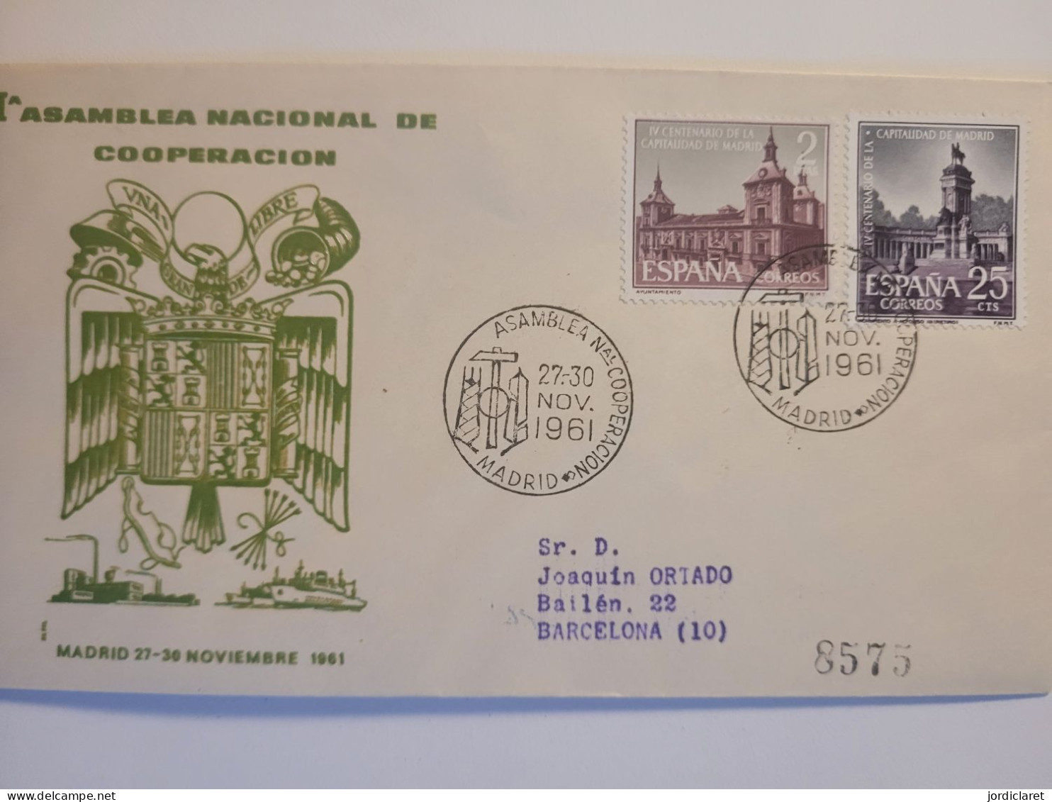 MATASELLOS 1961 MADRID - Cartas & Documentos