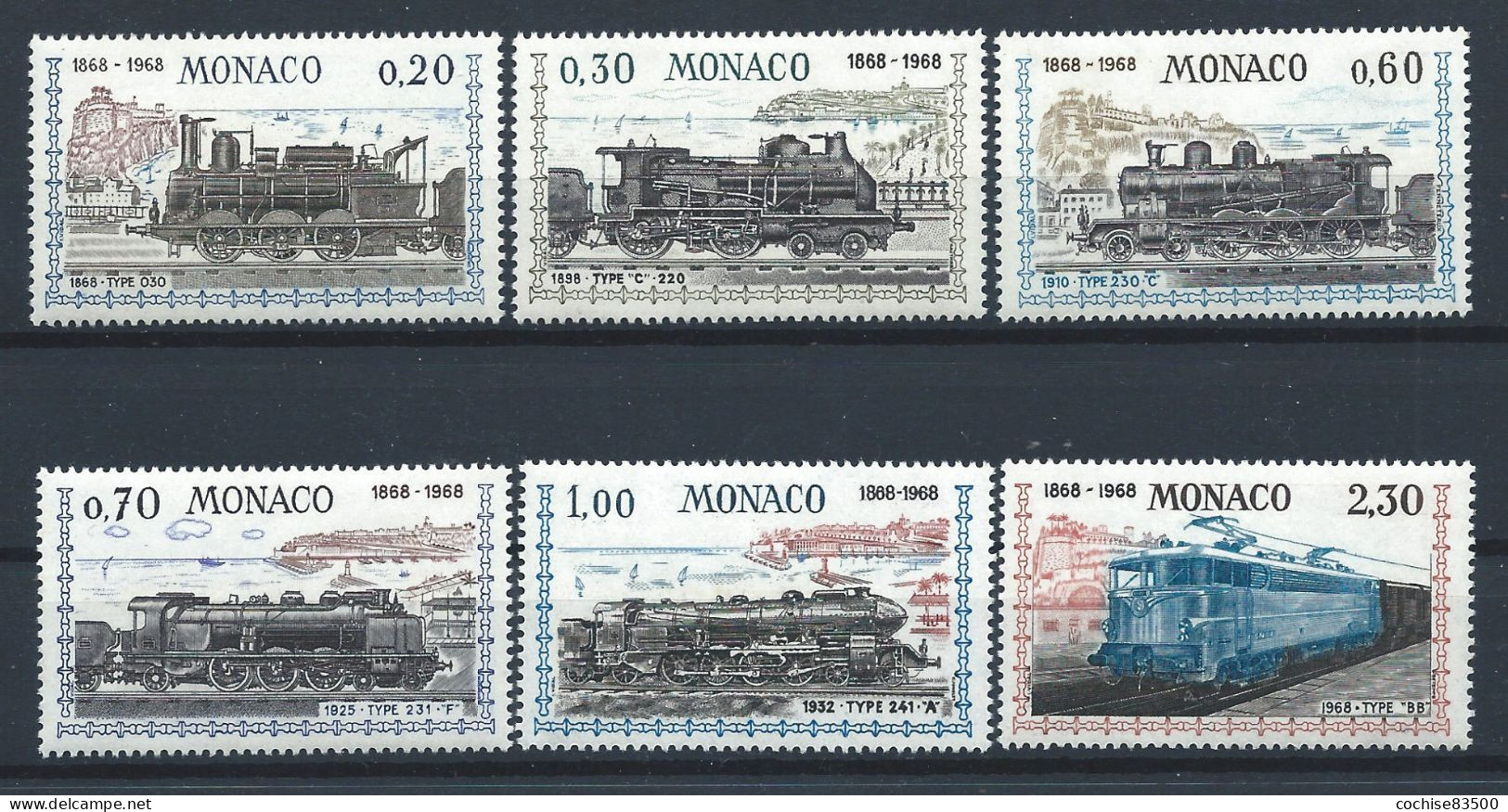 Monaco N°752/57** (MNH) 1968 - Locomotives - Neufs