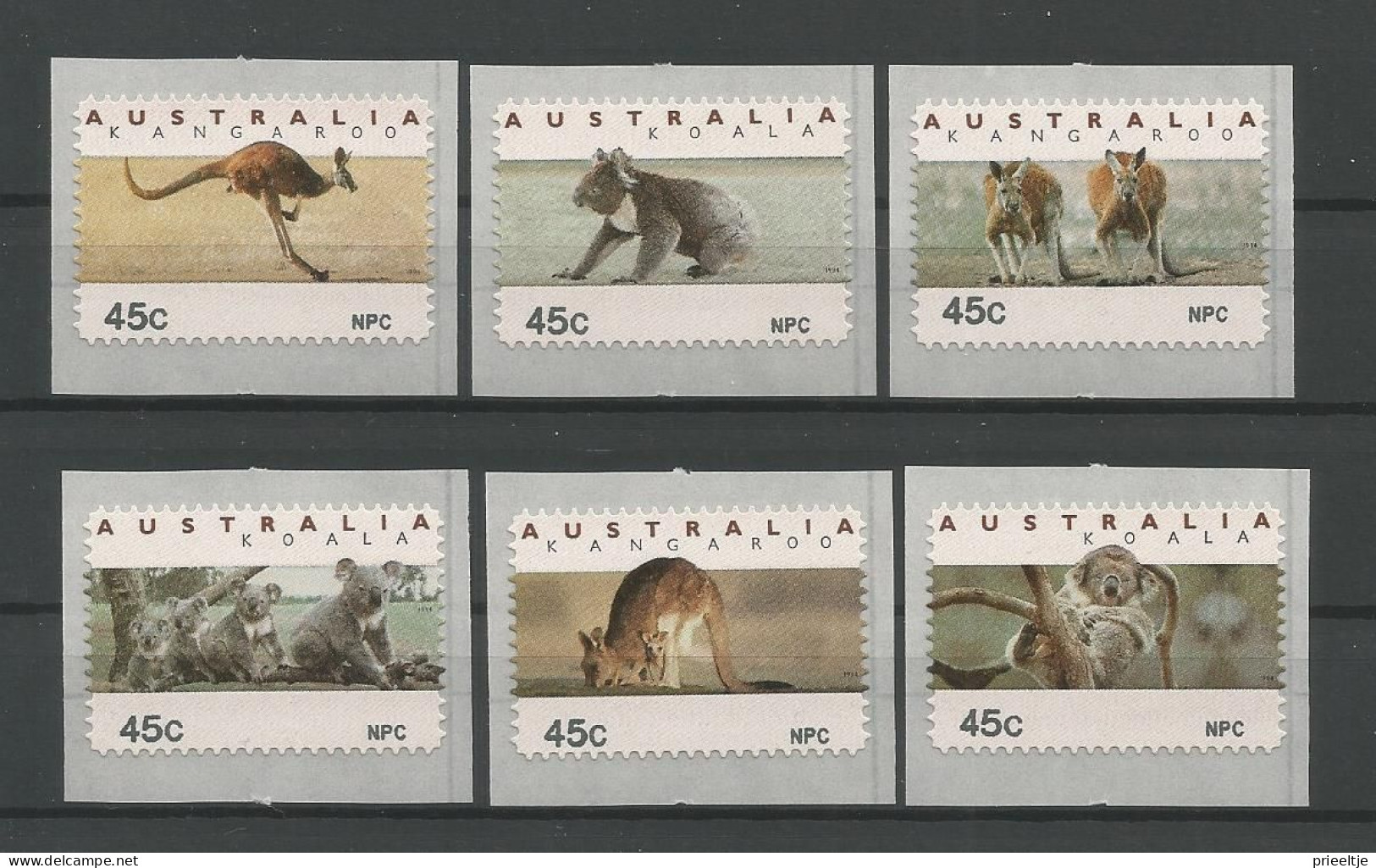 Australia 2004 Animals  Y.T. D 30/35 ** - Automaatzegels [ATM]