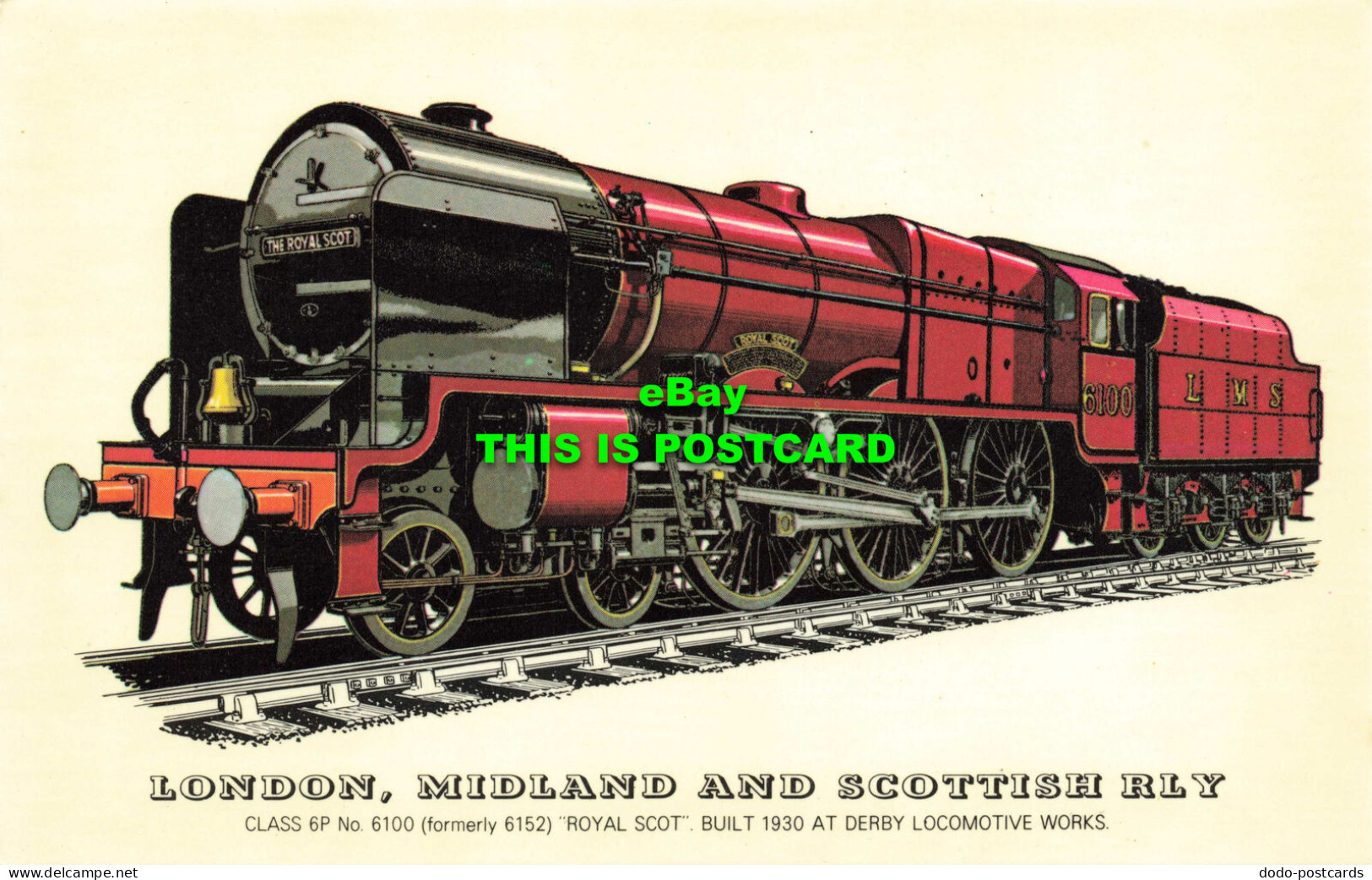 R570939 London. Midland And Scottish Rly. Class 6P. No. 6100. Royal Scot. 1930. - Sonstige & Ohne Zuordnung