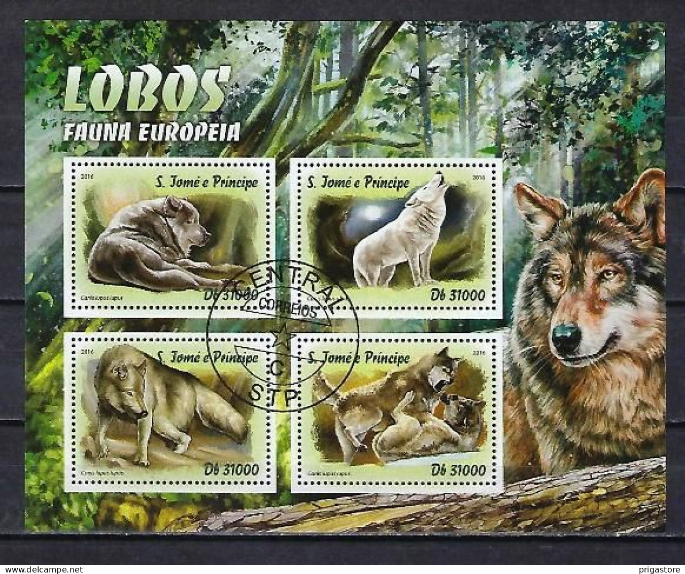 Loups Saint Thomas Et Prince 2016 (432) Yvert 5423 à 5426 Oblitérés Used - Sonstige & Ohne Zuordnung